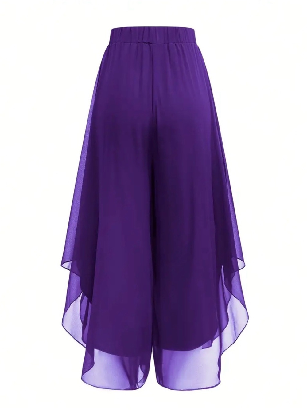 Layered Chiffon Wide-Leg Palazzo Pants Colors Available New Boutique - Picture 4 of 6